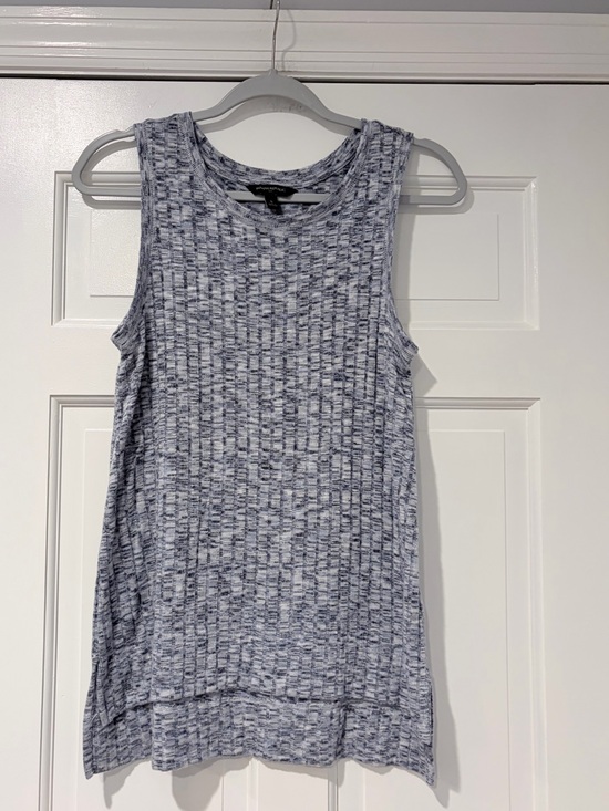 Banana Republic Tops - Banana Republic Blue White Textured Sleeveless Tunic Top Small